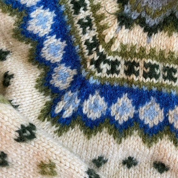 Nordic Patterned Cream Cardigan - Picture 6 of 6